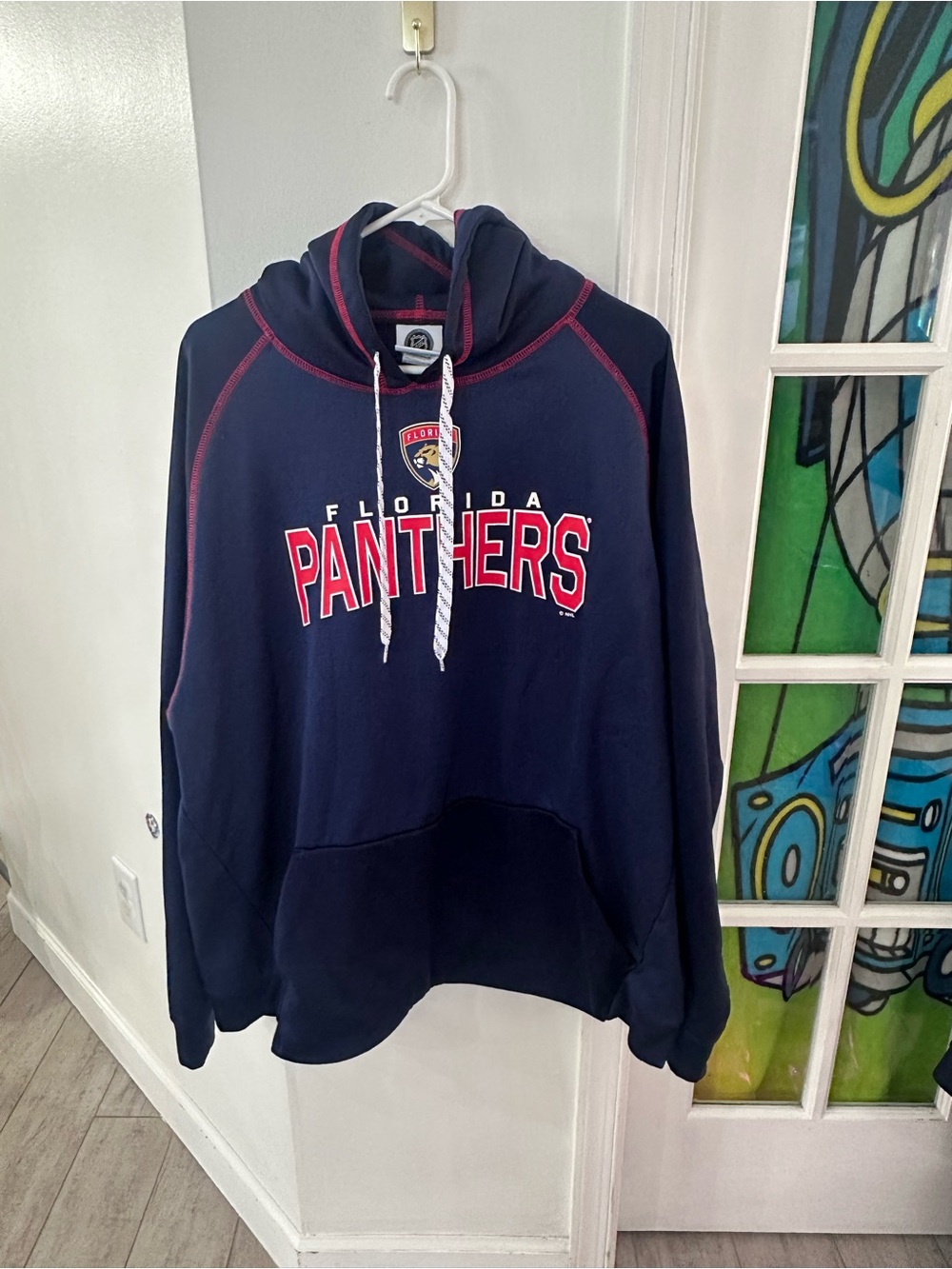 NHL Florida Panthers Navy Crewneck Pullover Hoodie